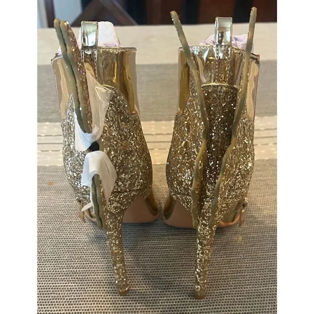 Findvell Ankle Boots Back Butterfly Sexy Pointed Toe Stiletto Booties